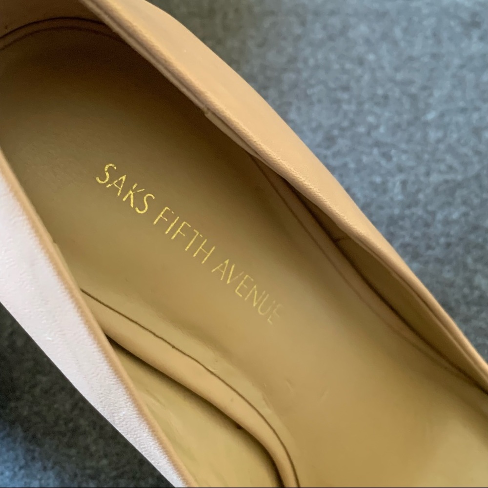 Saks Fifth Avenue Light Beige Pink Classic Stiletto Pumps - Picture 11 of 12